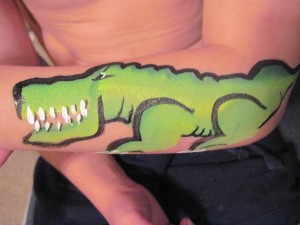 Alligator or Crocodile Face Paint