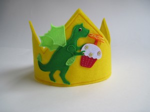 Felt Dragon Birthday Crown from Woo Who