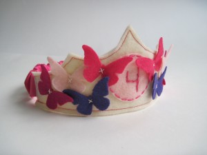 Felt Butterfly Crown with Personalization from Woo Who